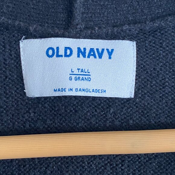 Old Navy Longline Open Front Cardigan – Black Knit Longline Sweater - Picture 4 of 7